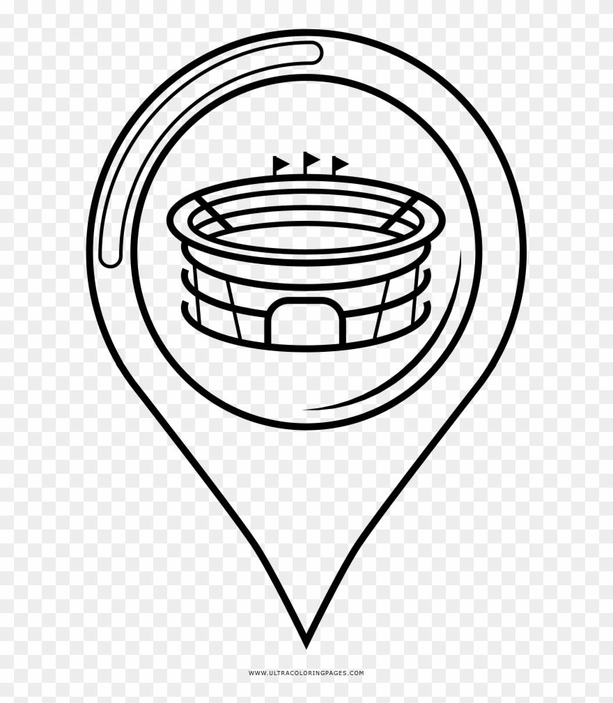 Stadium Coloring Page - Dibujo De Un Estadio Clipart