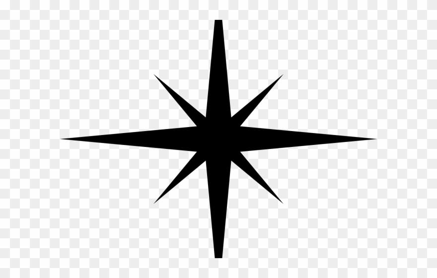 Silhouettes Clipart Christmas Star - Clip Art - Png Download