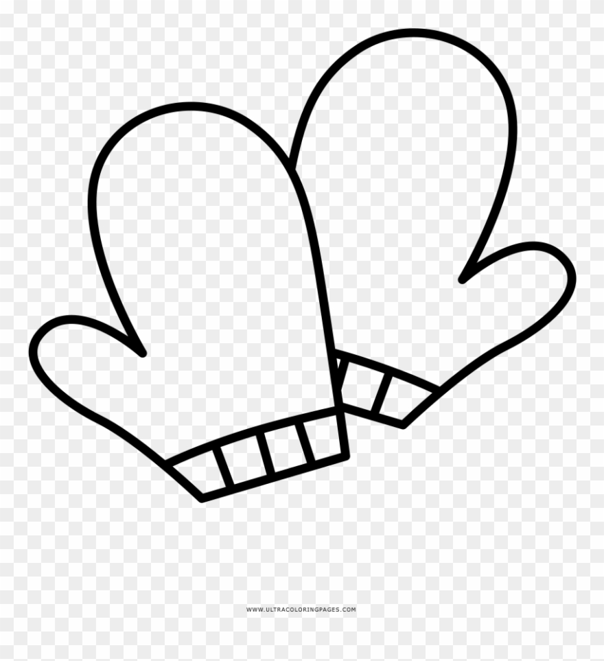 Mittens Coloring Page - Luva Desenho Para Colorir Clipart