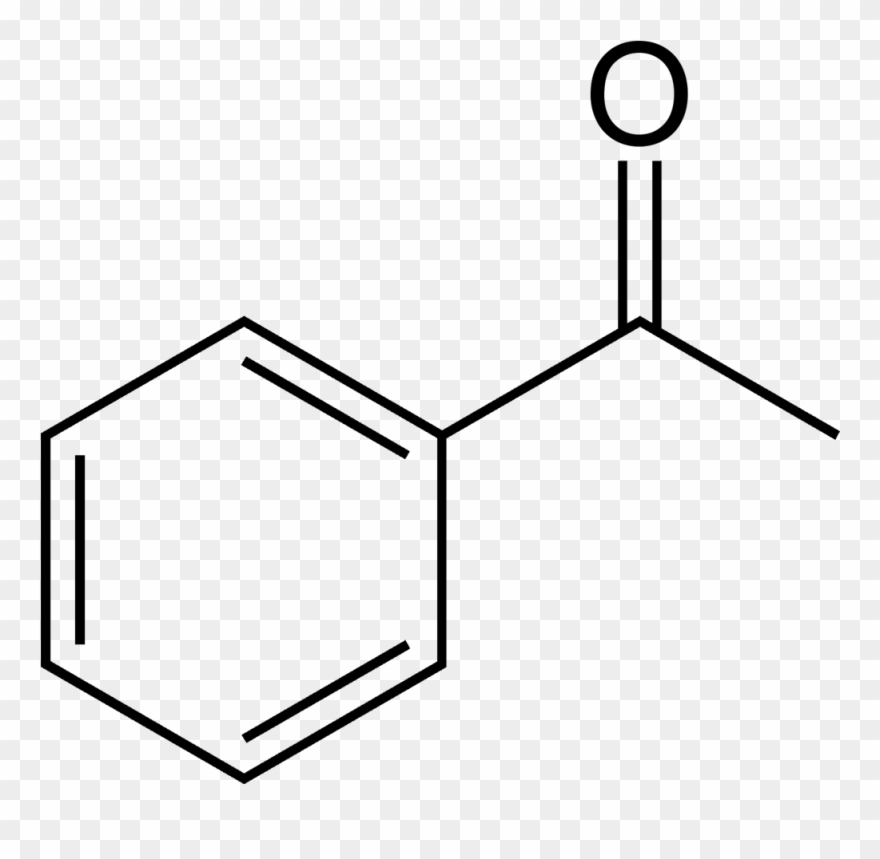 Acetophenone 2d Skeletal - Convert 1 Propanol To 2 Propanol Clipart