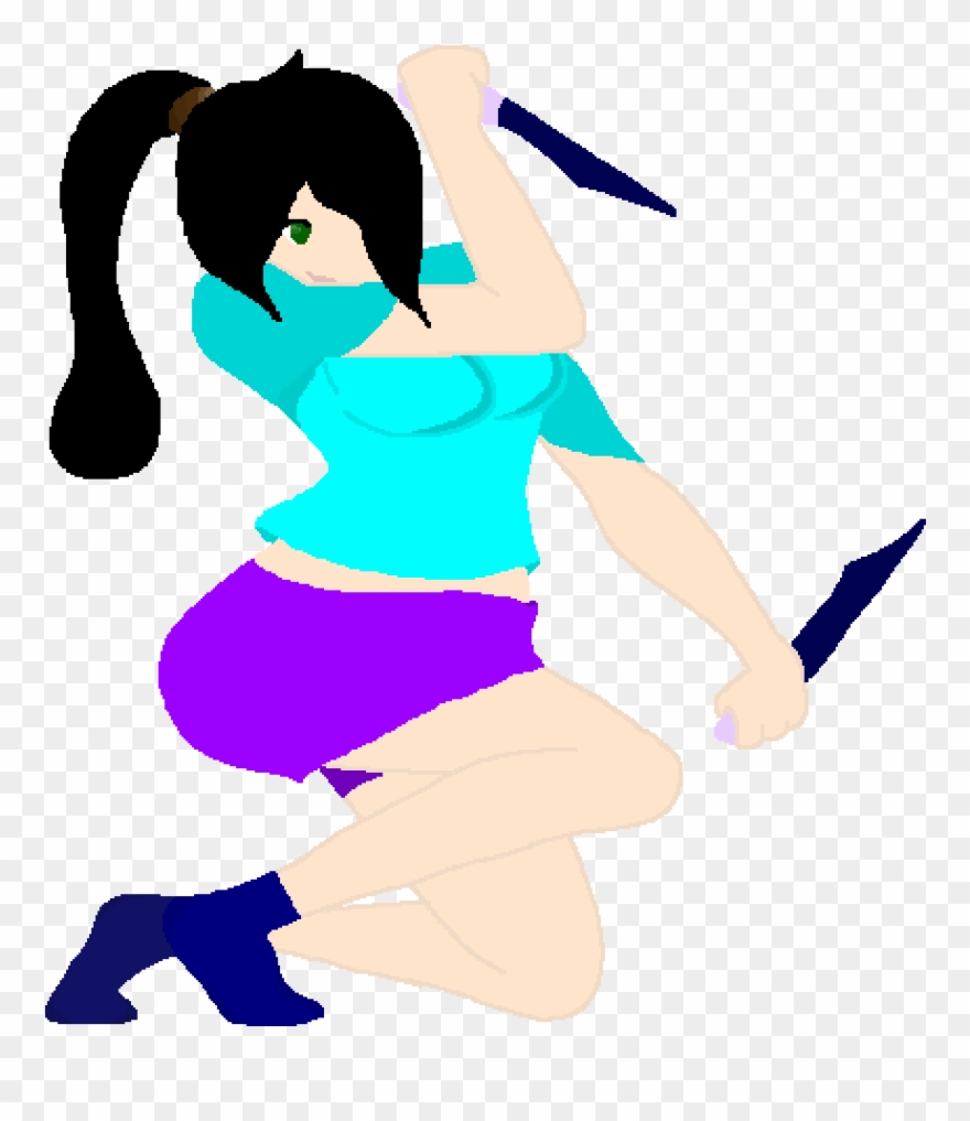 Rosie With Knives - Illustration Clipart