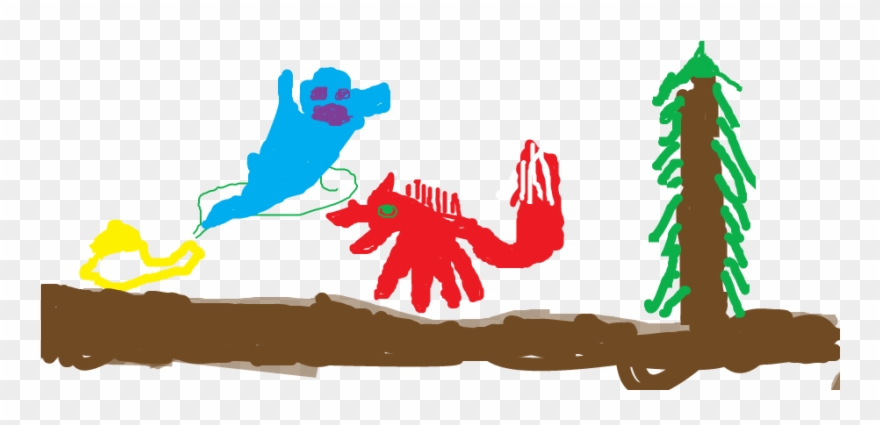 One Day Fox Was Hungry - Illustration Clipart