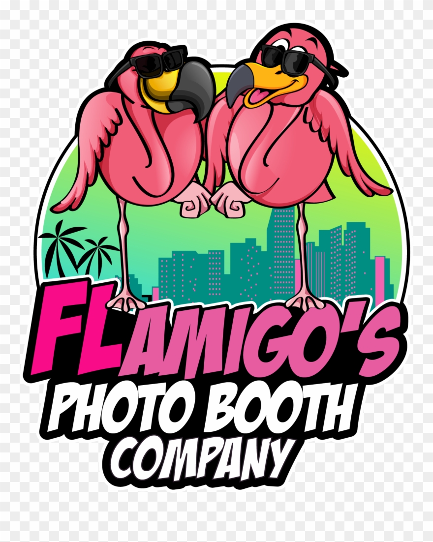 Flamigos Photo Booth - Illustration Clipart
