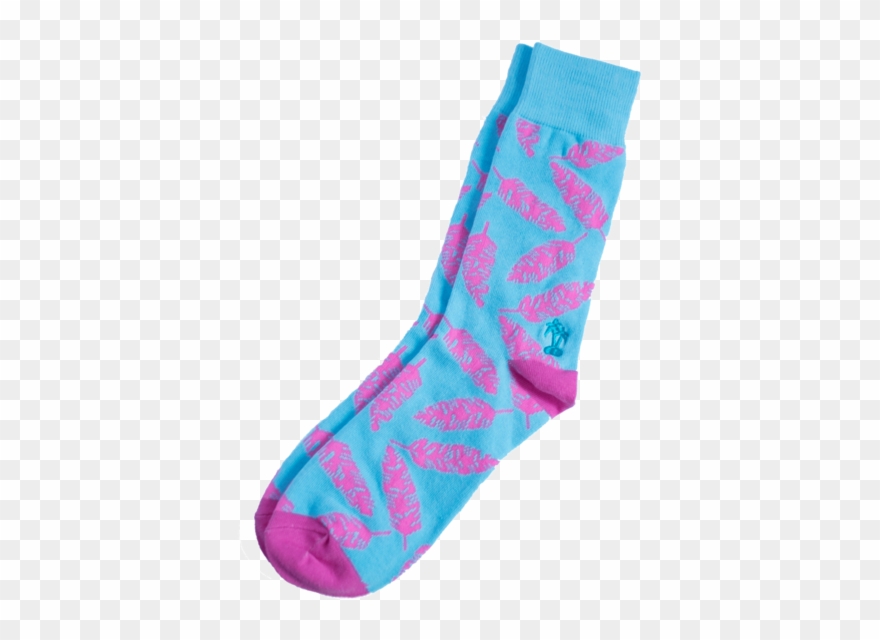 Feather Sock Stoked Socks - Sock Transparent Clipart