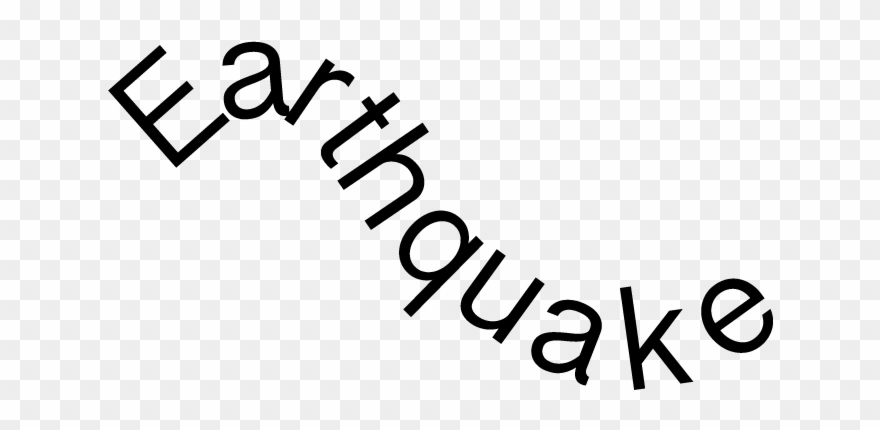Earthquake - Calligraphy Clipart