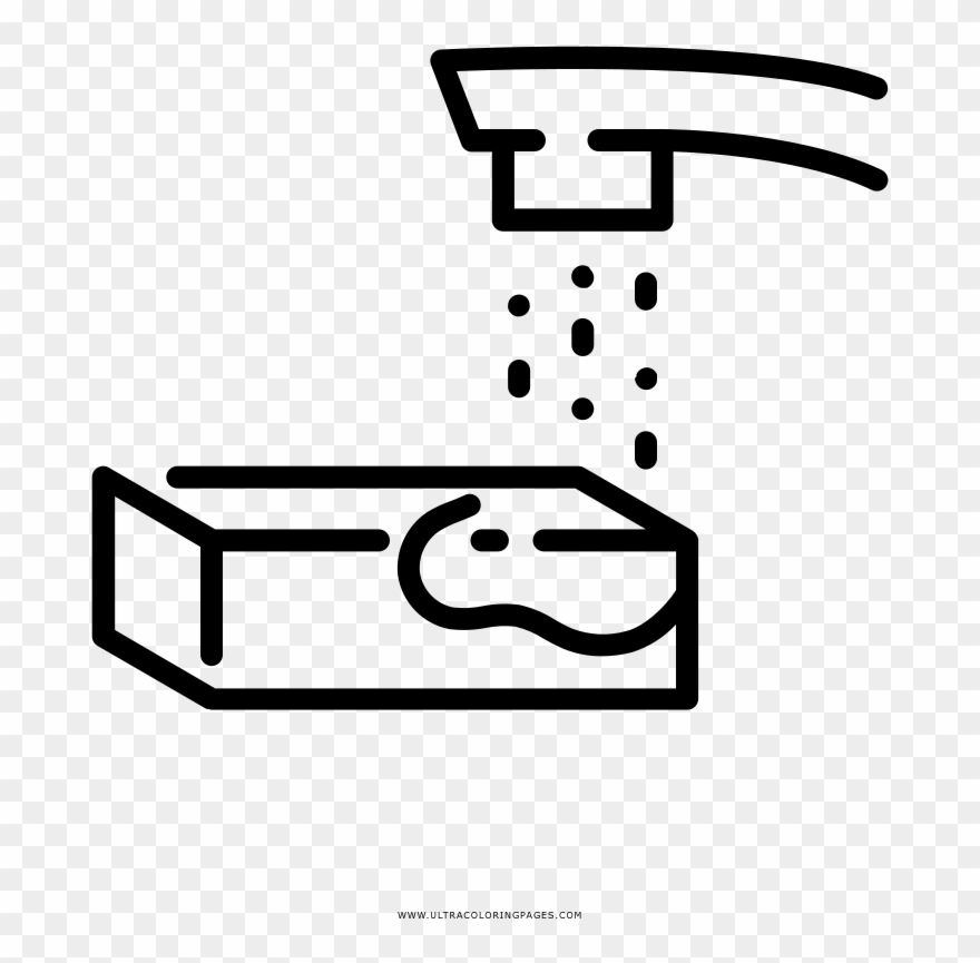 Wet Sponge Coloring Page Clipart