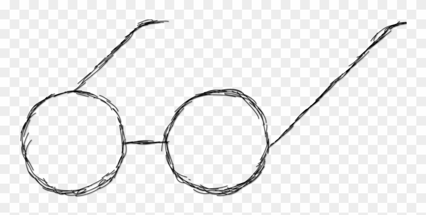 Glasses Drawing Harry Potter - Harry Potter Glass Sketch Clipart
