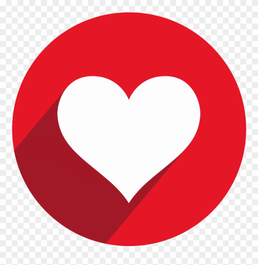 Facebook Heart Symbols Icons - Youtube Circle Logo Png Clipart