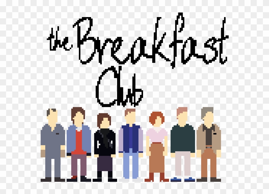 Pixel Art Poster The Breakfast Club - Illustration Clipart