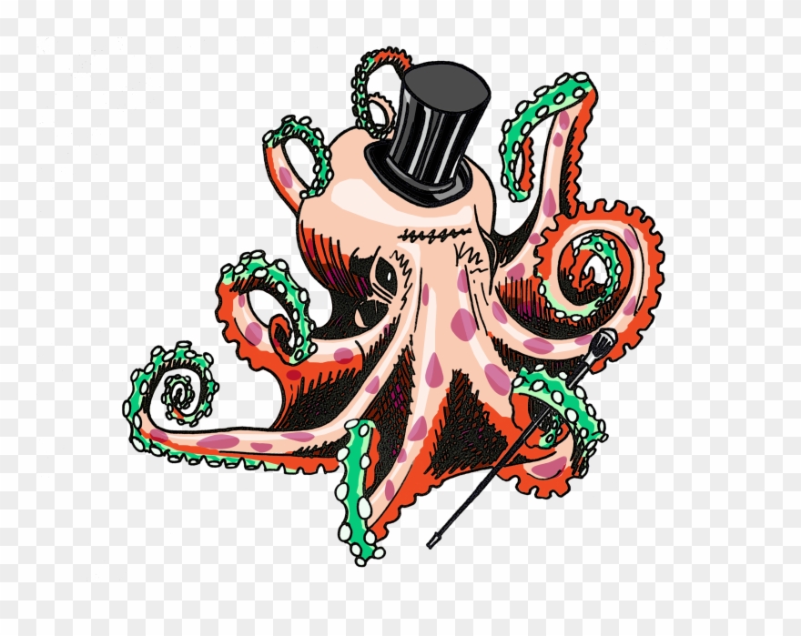 Gentleman Octopus Green Gentleman Octopus Red - Illustration Clipart