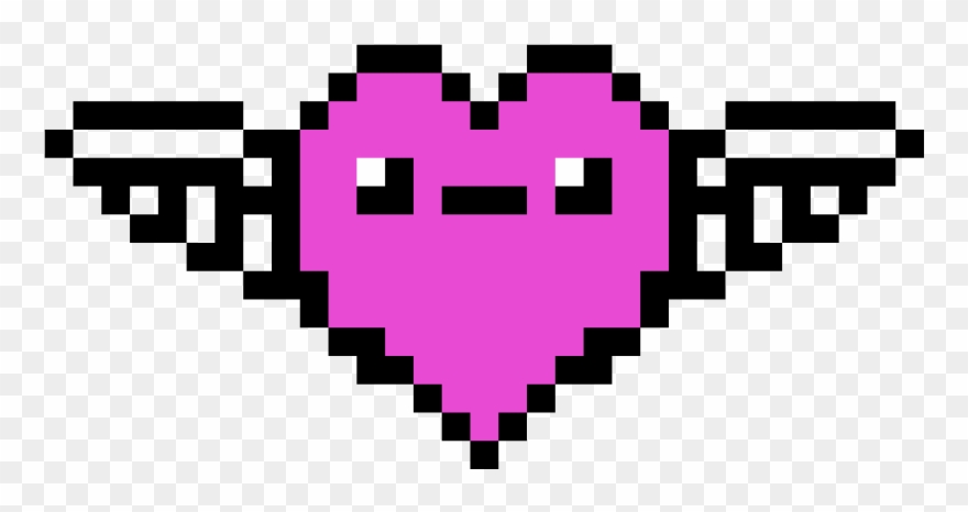 Heart Grows Wings - Pixel Heart Png Blue Clipart