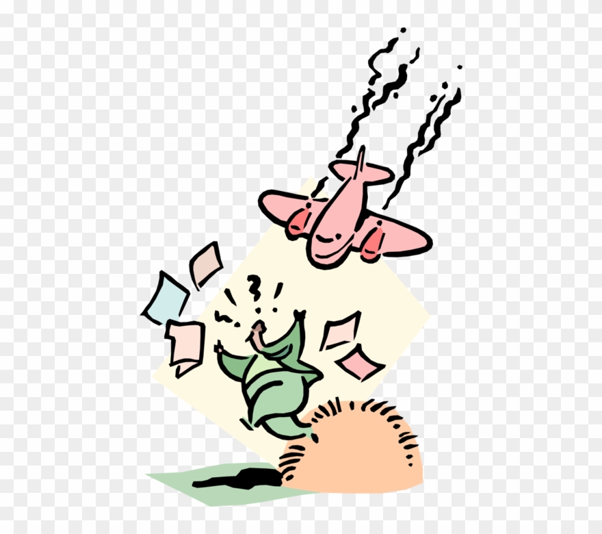 Vector Illustration Of Businessman Runs To Safety From Clipart