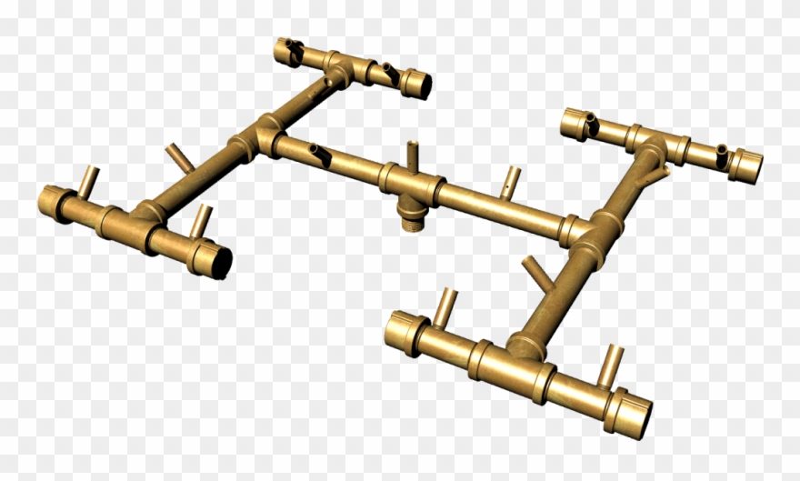 Warming Trends Fire Pit Crossfire Brass Burner 180k - Fire Pit Burner Nozzle Clipart