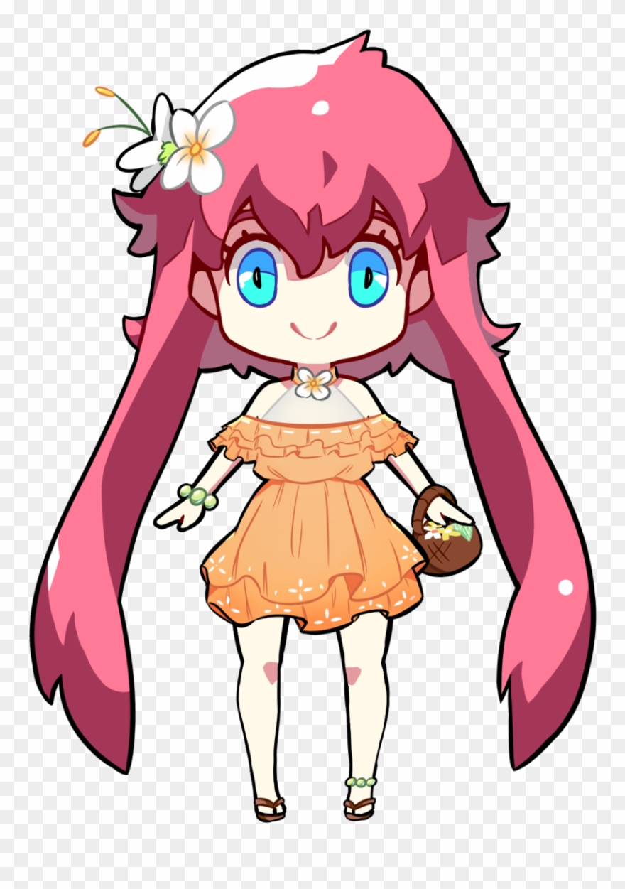 Flower Girl Medi-chan - Cartoon Clipart