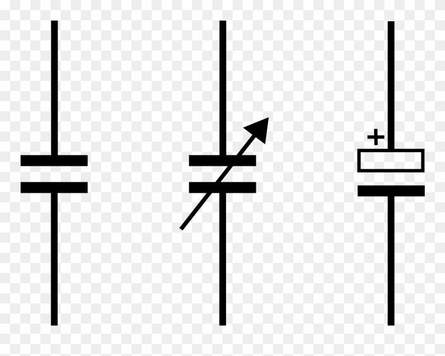 Dateicapacitor Symbols Svg Wikipedia - Black-and-white Clipart