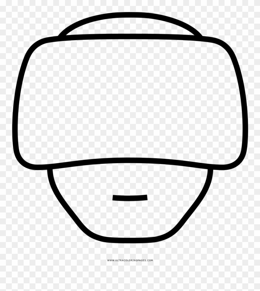Virtual Reality Goggles Coloring Page - Óculos De Realidade Virtual Desenho Clipart