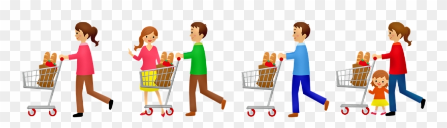 Grocery Shopping, Grocery Cart - Shopping Cart Clipart