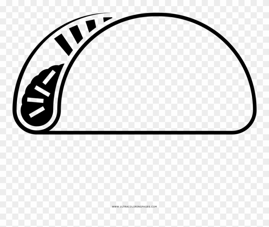 Taco Coloring Page - Line Art Clipart