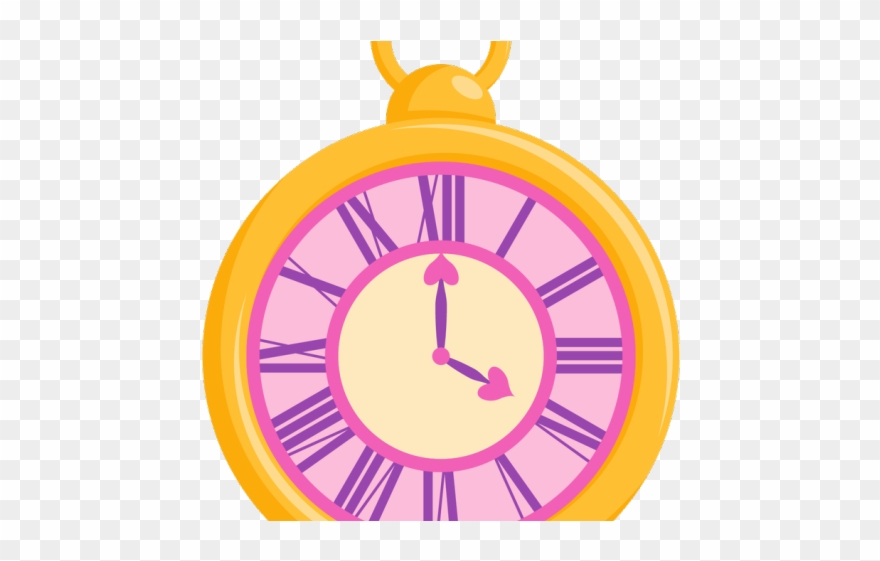 Alice In Wonderland Clipart Pocket Watch - Alice In Wonderland Clock Png Transparent Png