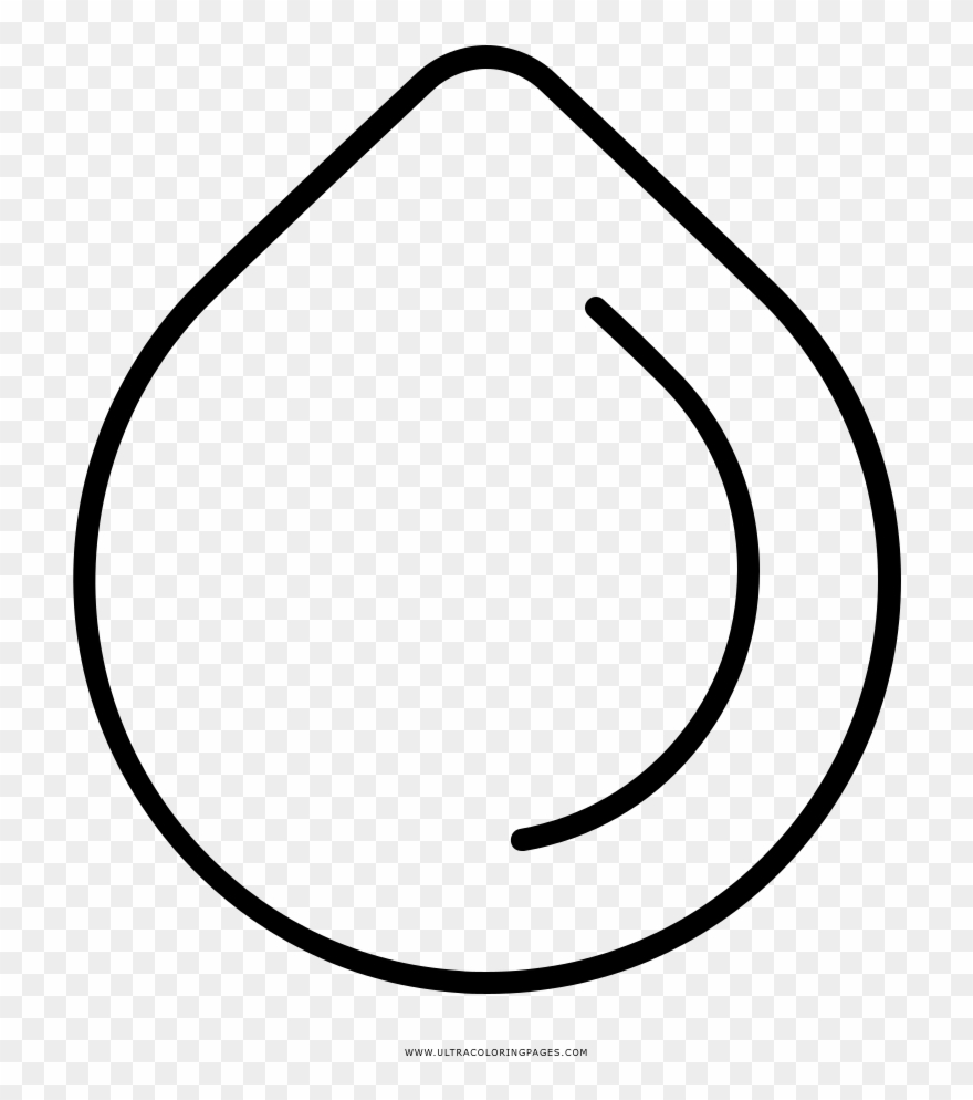 Water Droplet Coloring Page - Line Art Clipart