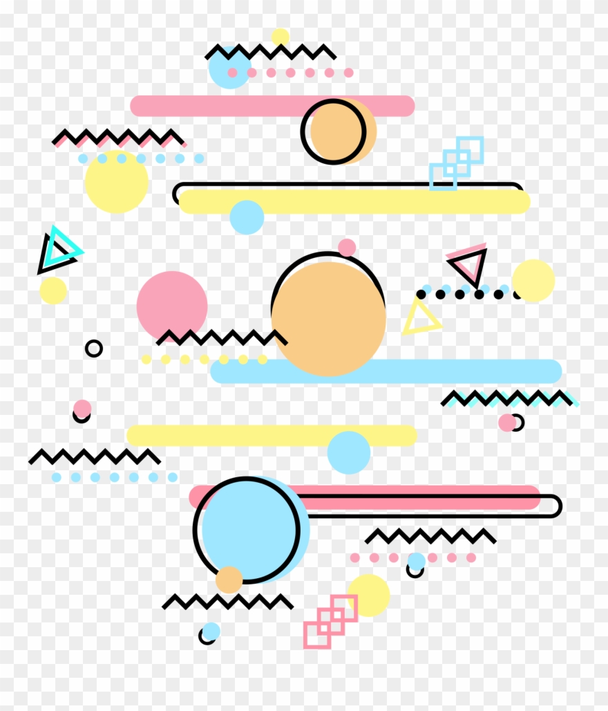 Memphis Commerce Trend Elements Minimalist Png And - Circle Clipart
