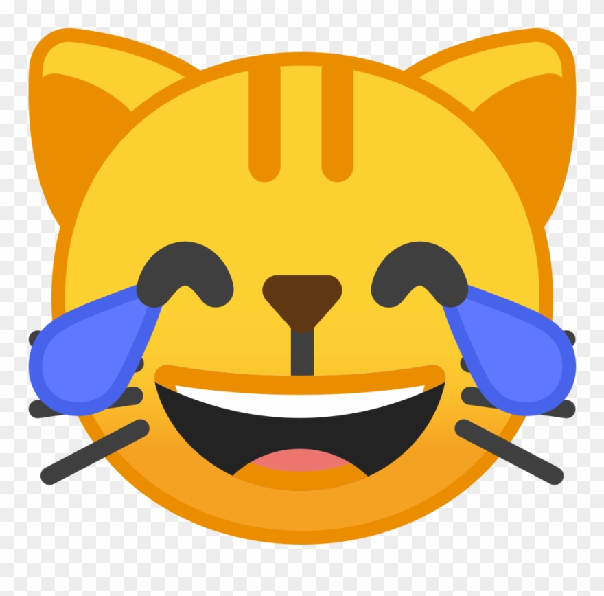 Cat Face With Tears Of Joy Icon - Cat Crying Emoji Clipart