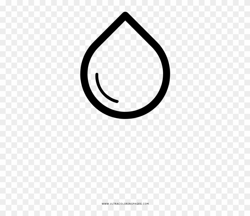 Droplet Coloring Page - Line Art Clipart