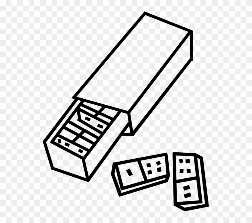 Vector Illustration Of Dominoes Dominos Game Played Clipart