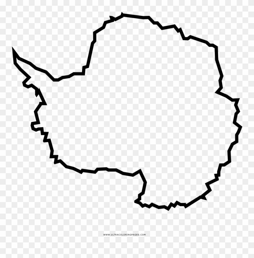 Antarctica Coloring Page - Mapa De Antartida Para Pintar Clipart