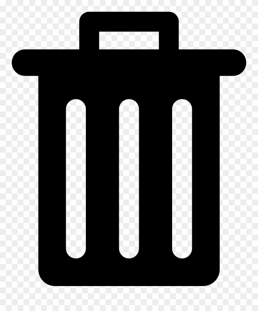 Trash Can With Cover From Side View Comments - Garbage Icon Clipart
