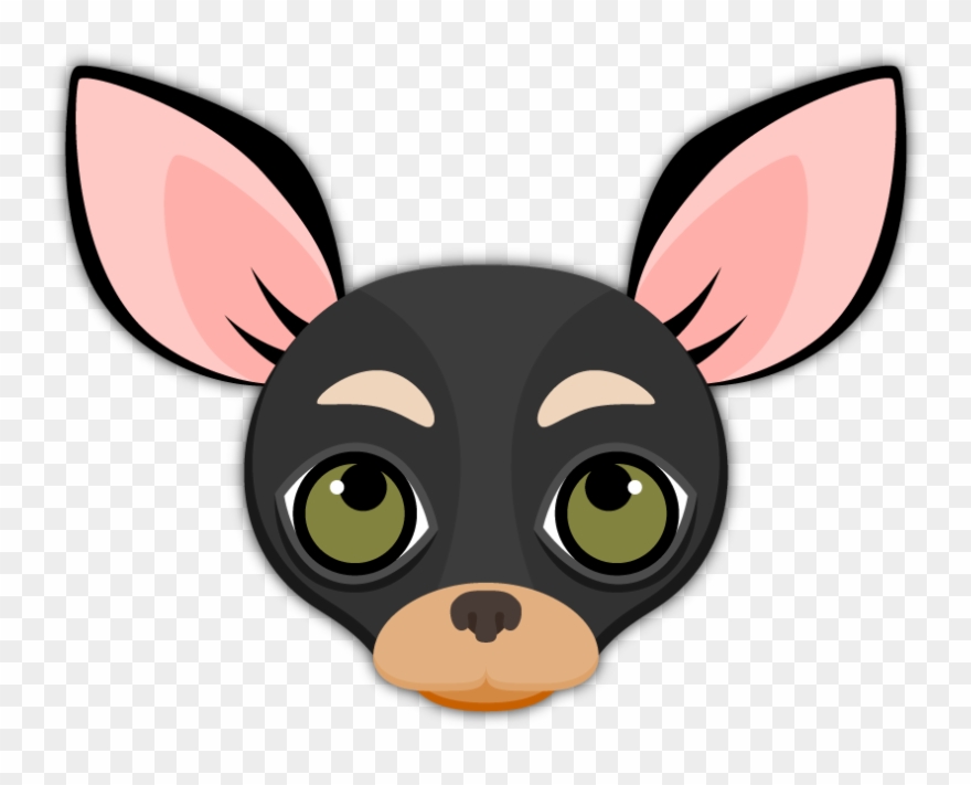 Black Tan Chihuahua Emoji Stickers For Imessage - Chihuahua Clipart