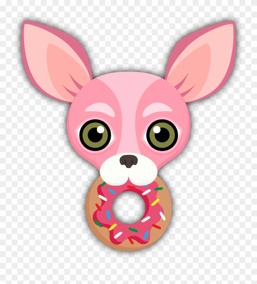 Pink Valentine's Chihuahua Emoji Stickers - Chihuahua Princess Clipart - Png Download