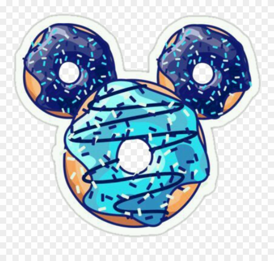 Mickey Disney Food Yummy Sweet Stickers Sticker Tumblr - Blue Sticker Tumblr Png Clipart