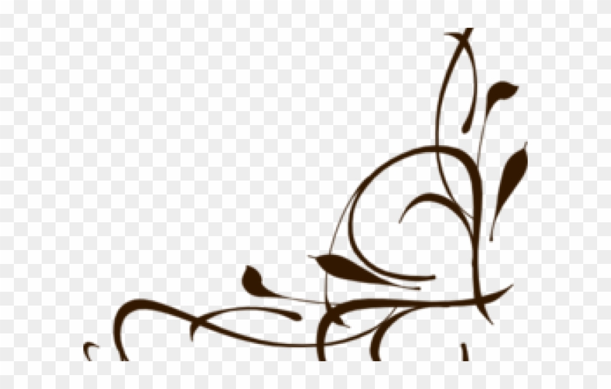 Swirls Clipart Squiggle - Floral Swirls Corner Png Transparent Png