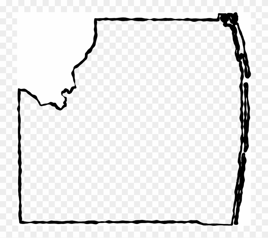 A Map Of Palm Beach With A Black Squiggle Outline - Line Art Clipart