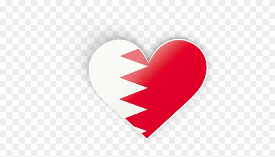 Bahrain Flag Heart Png Clipart