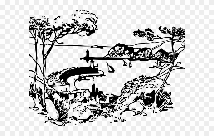 Landscape Clipart Black And White - Jack London The God Of His Fathers - Png Download