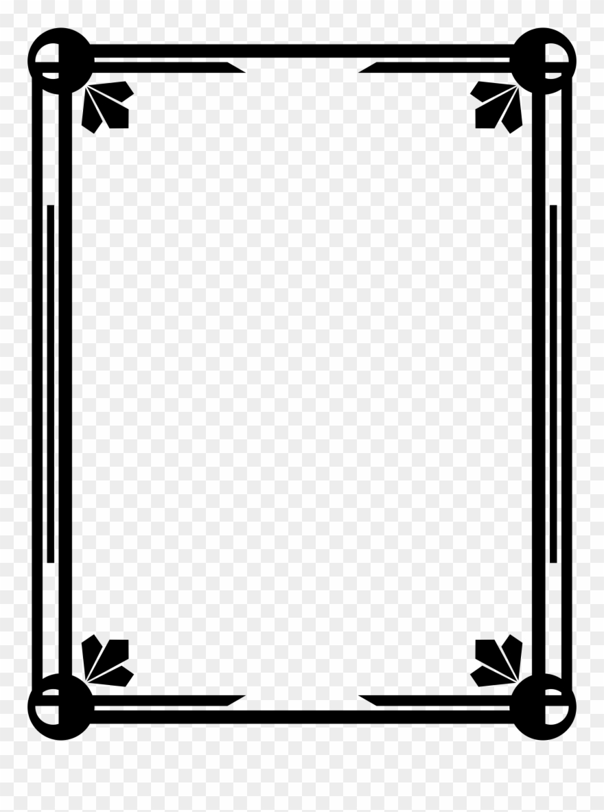 Big Image - Certificate Border Template Black Clipart