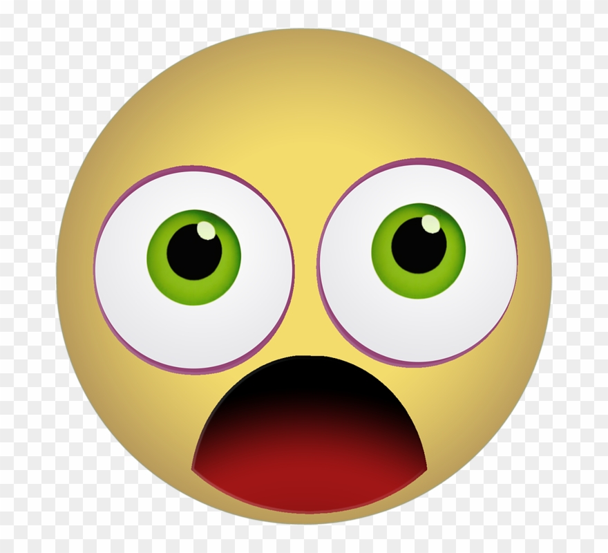 Graphic, Emoticon, Smiley, Scared, Shocked, Yellow - Medo Emoji Png Clipart
