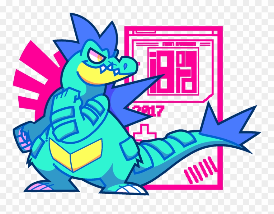 Eight Gender Reveals - Feraligatr Redesign Clipart