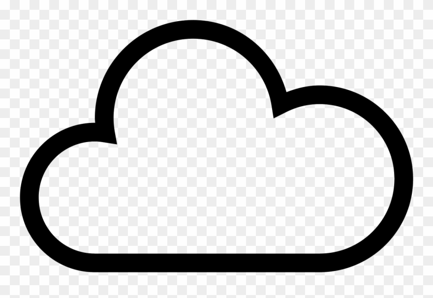 It Is A Very Simplified Looking Cloud - Heart Clipart