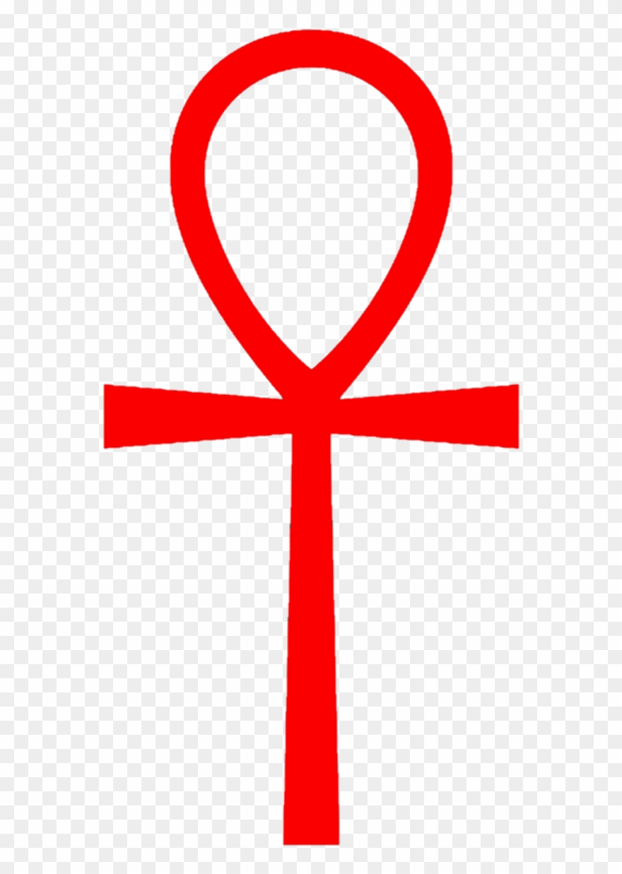 Ankh 01 (red) - Cross With A Circle Around Clipart