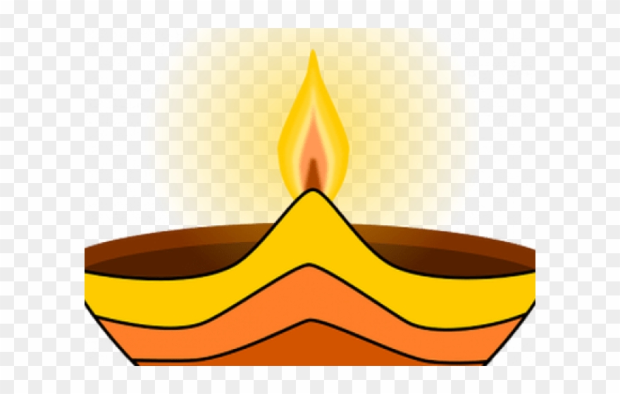 Oil Lamp Clipart Mud - Happy Diwali Diya Clipart - Png Download