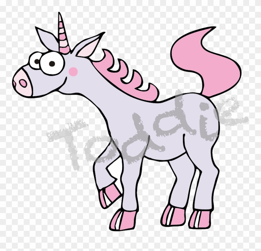 Sparkles, The Bravest Unicorn - Cartoon Clipart