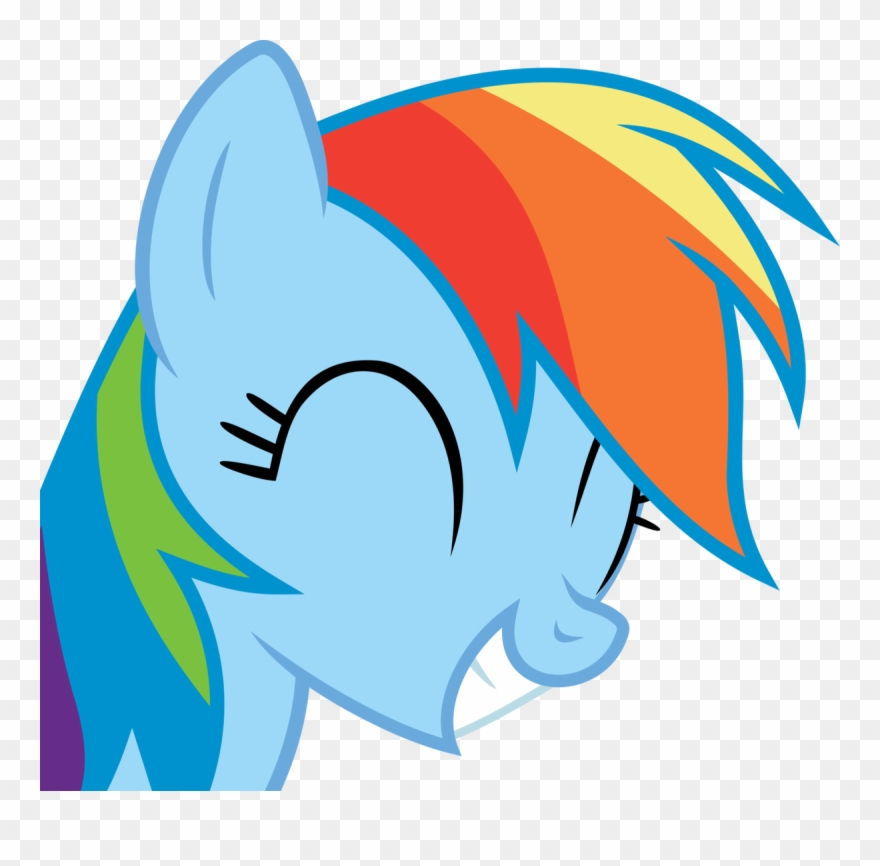 Catherine Cavadini On Twitter - Rainbow Dash Happy Face Clipart