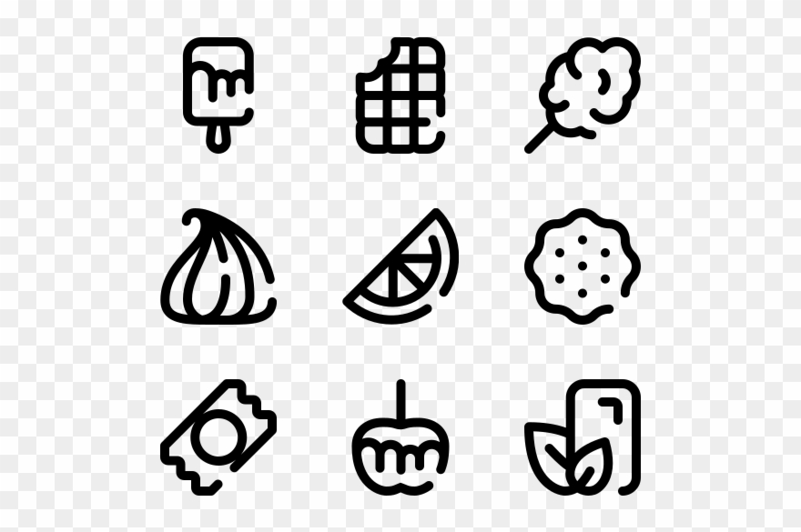 Sweets And Candies - Wedding Icons Clipart