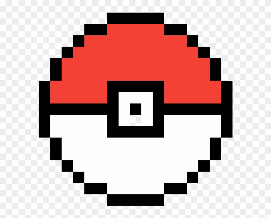 Pokeball - Pokeball Pixel Art Clipart