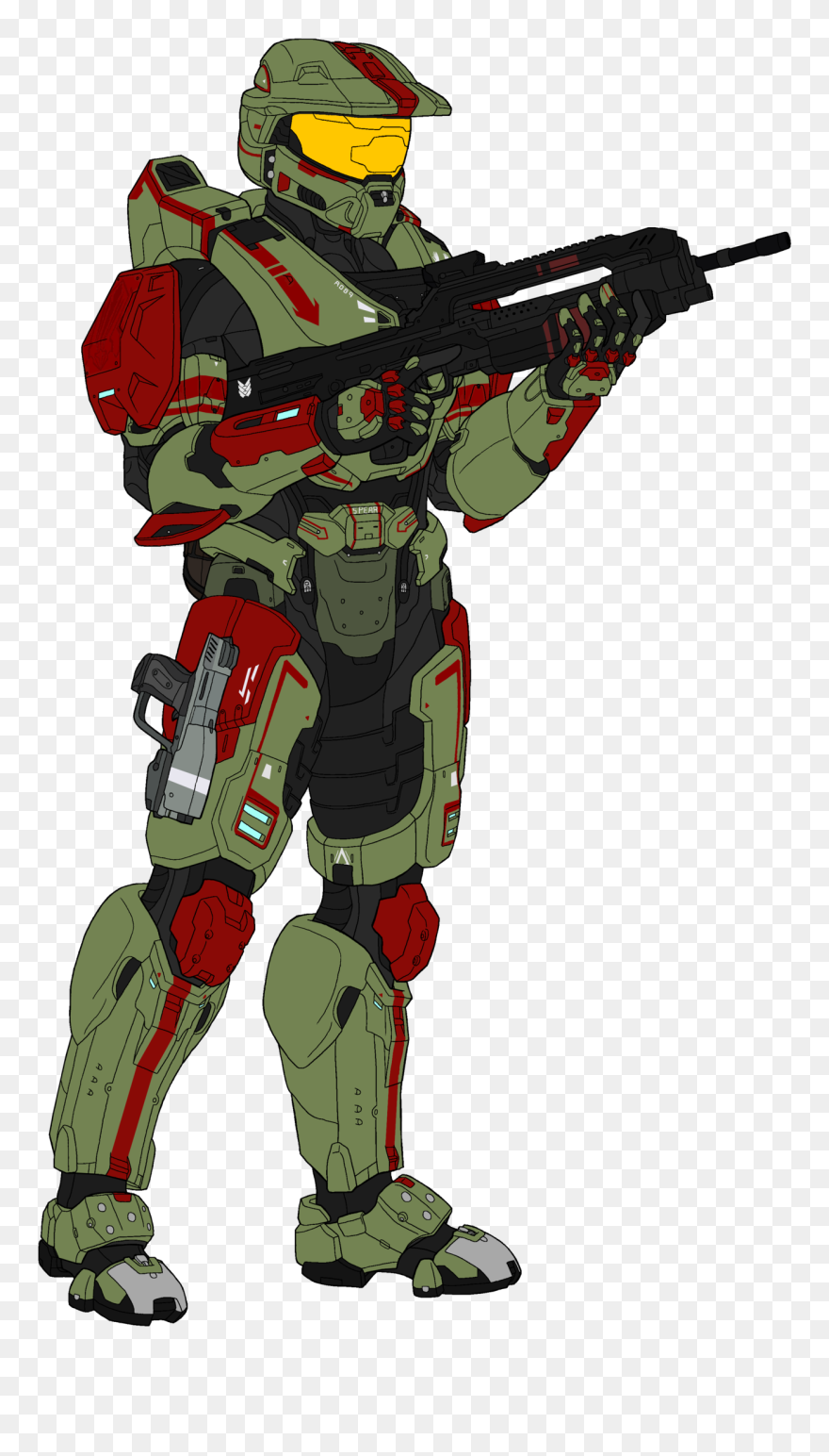 Spear Clipart Fallout 2 - Transparent Halo 3 Spartan Png