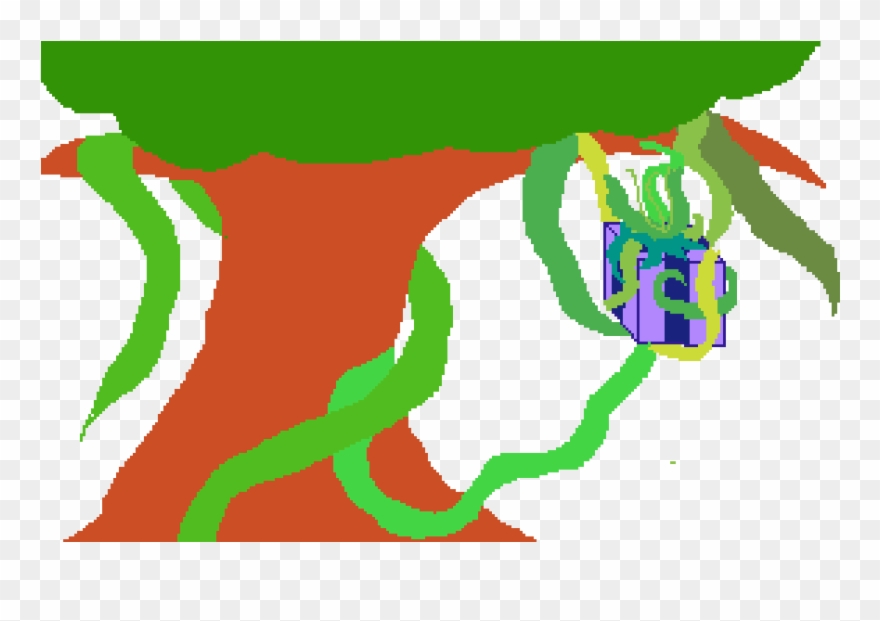 Tree By Mist - Illustration Clipart