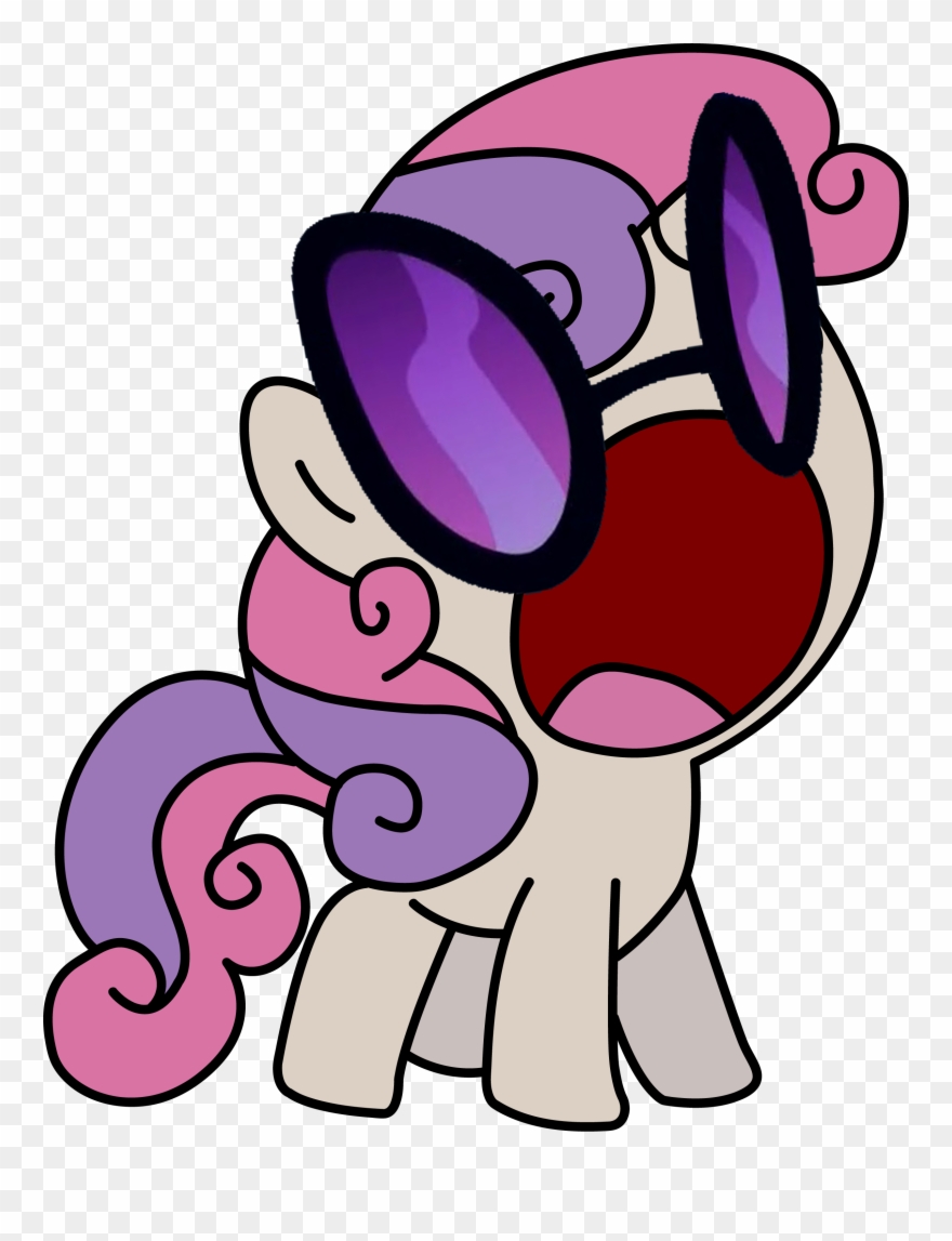 Sweetie Belle Rarity Pony Pink Purple Nose Eyewear - Sweetie Belle Derelle Clipart